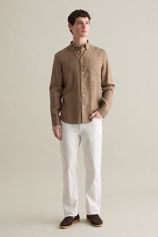 Camisa de lino - Marrón