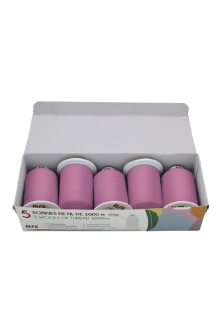 5 rocchetti di filo - 1000 m - Rosa 