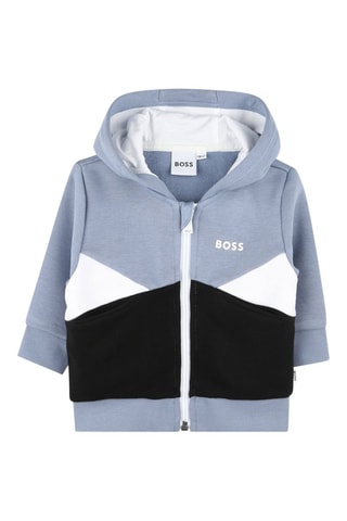 Cardigan con cappuccio - Celeste - Boss