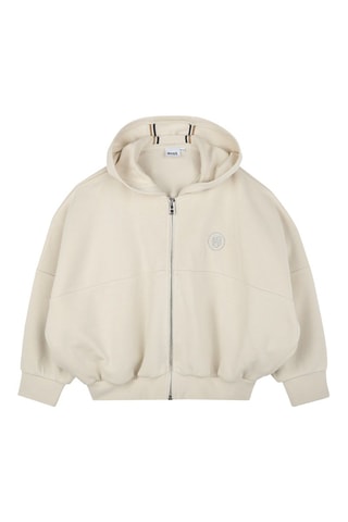 Cardigan con cappuccio - Beige