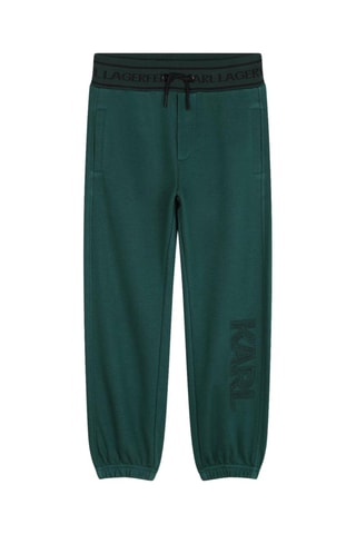 Pantaloni sportivi in cotone bio - Verde scuro - Karl Lagerfeld
