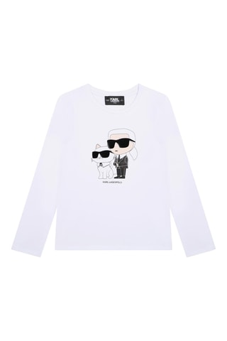 T-shirt in cotone bio Karl Lagerfeld - Bianco - Karl Lagerfeld