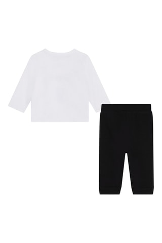 T-shirt e pantaloni sportivi in cotone bio - Bianco e nero - Karl Lagerfeld