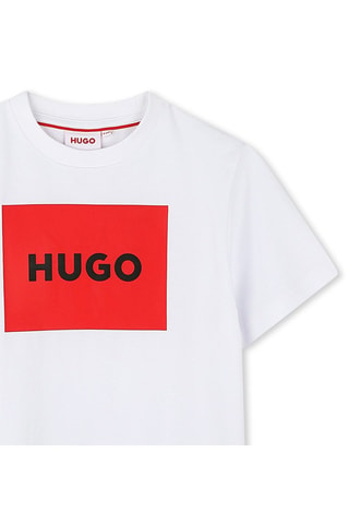 T-shirt in cotone bio - Bianco - Hugo