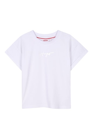 T-shirt in cotone bio - Bianco - Hugo