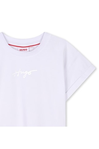 T-shirt in cotone bio - Bianco - Hugo