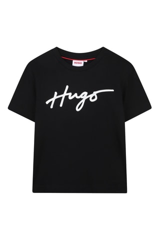 T-shirt in cotone bio - Nero - Hugo