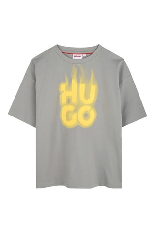 T-shirt in cotone bio - Grigio - Hugo