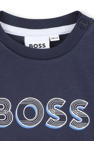 T-shirt in cotone bio - Blu scuro - Boss