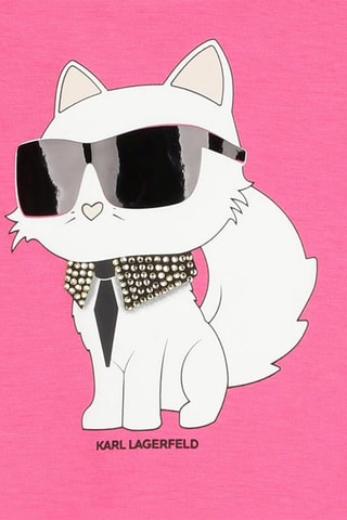 T-shirt in cotone bio - Rosa - Karl Lagerfeld