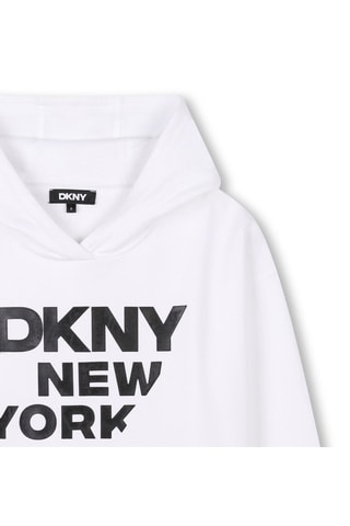 Felpa con cappuccio - Bianco - DKNY