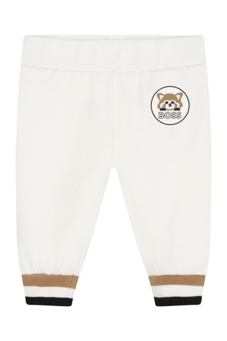 Felpa con cappuccio e pantaloni in cotone bio - Bianco - Boss