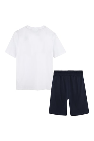 T-shirt e bermuda - Bianco e navy - Boss