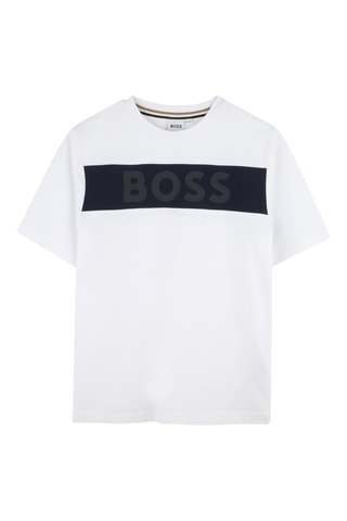 T-shirt e bermuda - Bianco e navy - Boss
