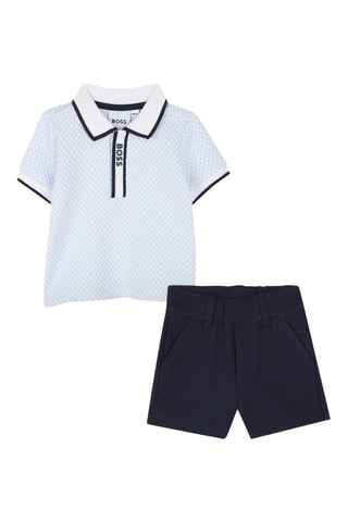 Polo e shorts - Celeste e navy - Boss