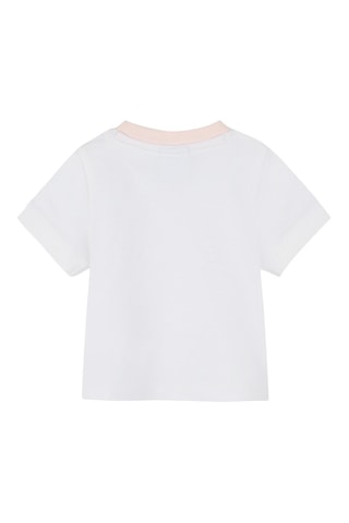 T-shirt e pantaloni in cotone bio - Bianco e rosa cipria - Boss