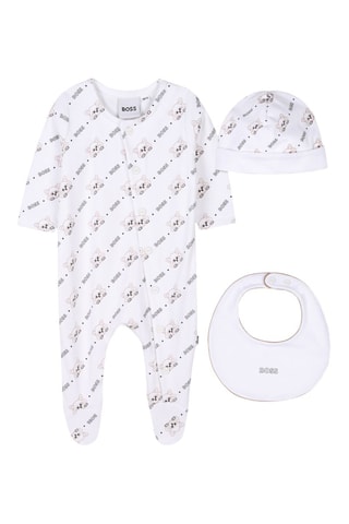 Set 3 pezzi in cotone bio - Bianco - Boss