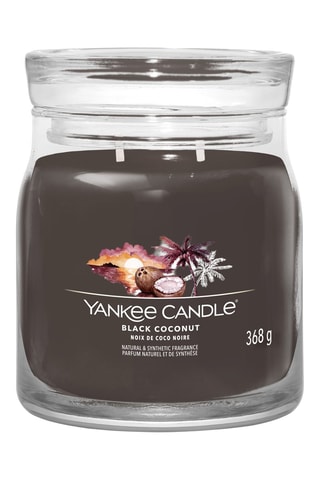 Vela perfumada tarro mediano modelo Signature - Coco negro