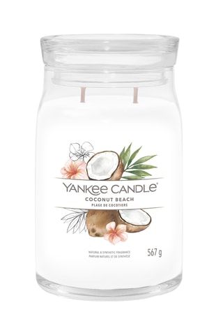 Bougie jarre parfumée « Plage de cocotiers » - Grande jarre - 1,194 kg