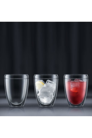 6 vasos de pared doble de plástico irrompible - 35 cl