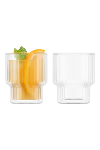 2 Dubbelwandige Borosilicaatglazen en Silcione Glazen Navalia - 15 cl