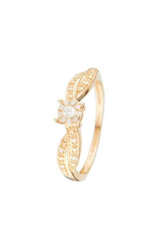 Solitario Eclat Joli - Oro amarillo y diamantes