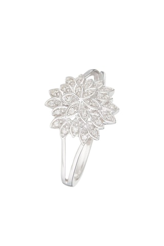 Anillo Aigrette - Oro blanco y diamantes