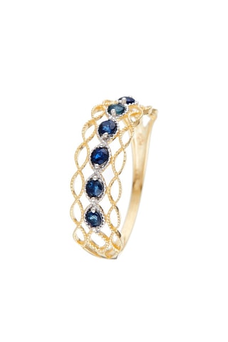 Anillo Pianosa - Oro amarillo y zafiros