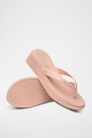Slippers met Sleehak High Platform - Roze
