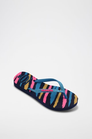 Slippers Kids Slim Glitter II - Lichtblauw 