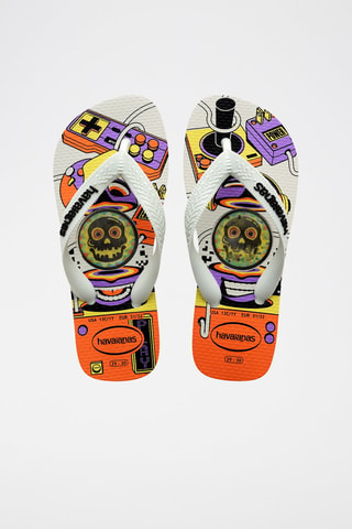 Slippers Kids Top Holographic - Wit en oranje