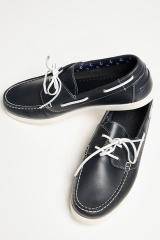 Leren Bootschoenen Veron - Marineblauw