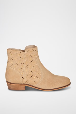 Nubuck Enkellaarzen André - Beige