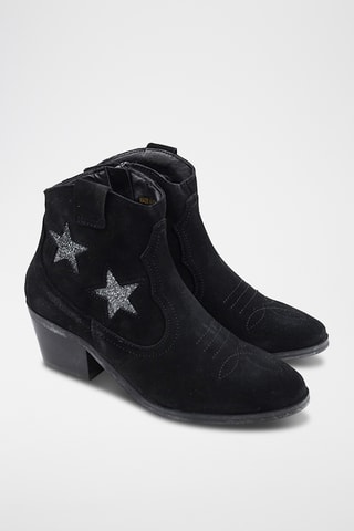 Nubuck Enkellaarzen André - Zwart