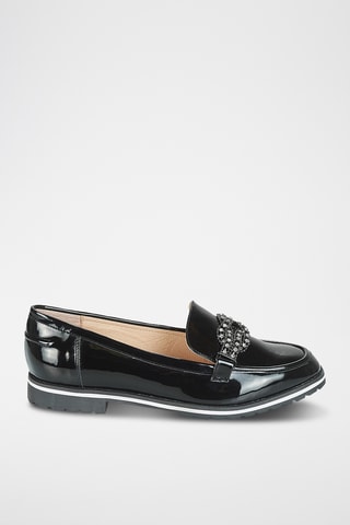 Mocasines con brillo Veron - Negro