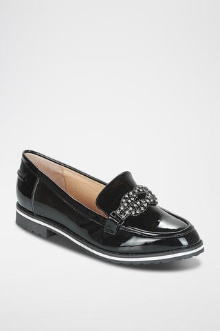 Mocasines con brillo Veron - Negro