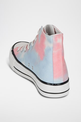 Hoge sneakers met tie and dye André - Hemelsblauw