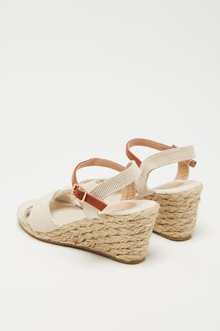 Sandalen met Sleehak - Lichtbeige