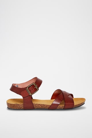 Leren Sandalen - Camel