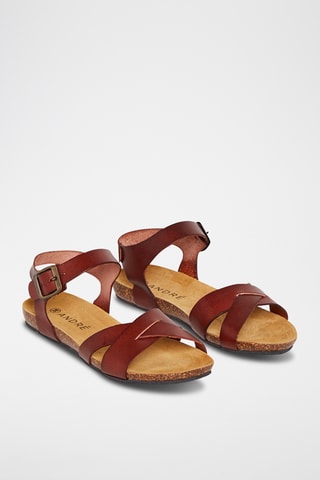 Leren Sandalen - Camel