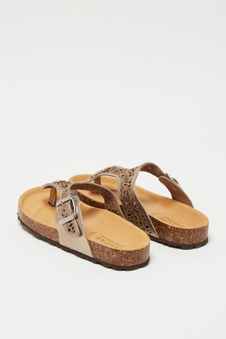 Leren Sandalen - Roségoudkleurig