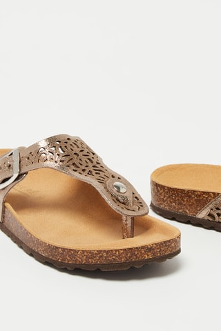 Leren Sandalen - Roségoudkleurig