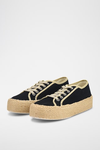 Leren Platform Sneakers André - Zwart