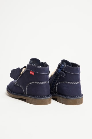Leren Enkellaarzen - Marineblauw
