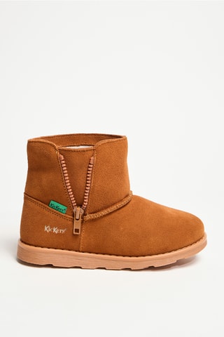 Gevoerde Nubuck Enkellaarzen Veron - Camel