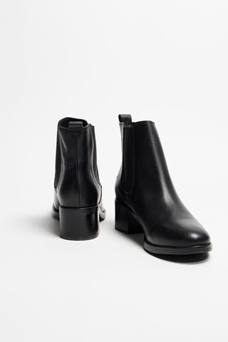 Botines Cheslea de piel Veron - Negro