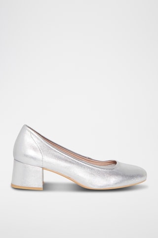 Leren Pumps Veron - Zilverkleurig
