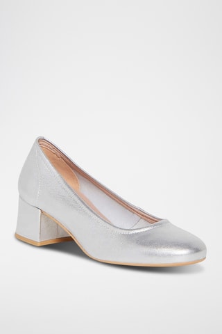 Leren Pumps Veron - Zilverkleurig
