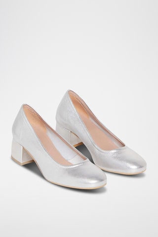 Leren Pumps Veron - Zilverkleurig