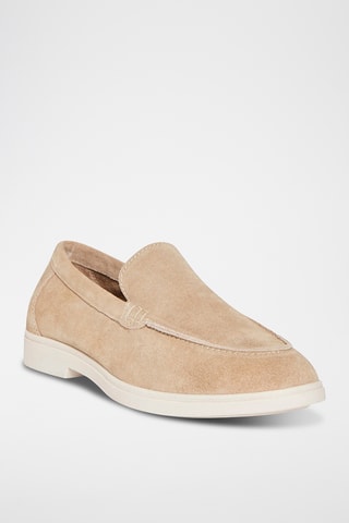 Mocassini in pelle scamosciata Clement - Beige